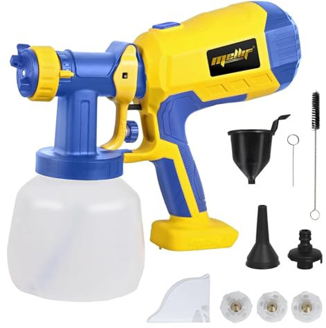 Mellif Paint Sprayer Cordless for DeWalt 18v Battery Powered HVLP Power Spray Gun (Tool Only, No Battery, No Charger)