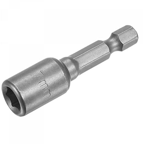 sourcing map Quick-Change Nut Driver Bit, 1/4 Hex Shank 7mm Magnetic Nut Setter Drill Bits, 1.89 Length, Metric