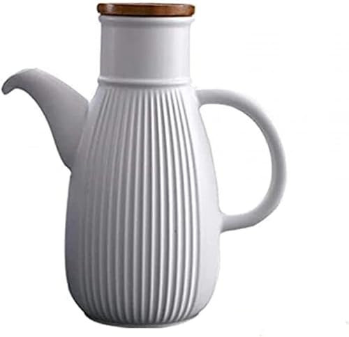 Ecoodisk Dispensateur d'huile et de vinaigre, Distributeur d'huile d'olive 750 ML de Bouteille de vinaigre en céramique Artisanale,D