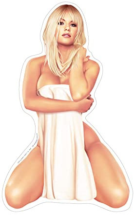 Pin Up Girl Only Towel Aufkleber Sticker
