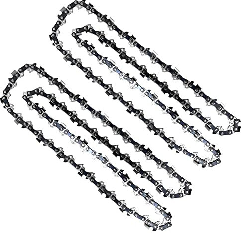 Opuladuo 2PC 18 Inch Chainsaw Chain for Oregon CS1500, 18 Chain Replacement for EGO CS1804 CS1800-3/8 Pitch .050 Gauge 62 Drive Links