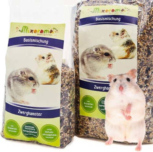 Mixerama Mezcla básica para hámster Enano, alimento para hámster Enano Adecuado para Cada Especie Campbell Djungarians & Hybrids tamaño 500 g