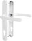 JCP PRO uPVC Door Handle Pair Set Sprung 92 PZ 92mm, Backplate 246mm x 32mm (215mm Screw Centres, White)