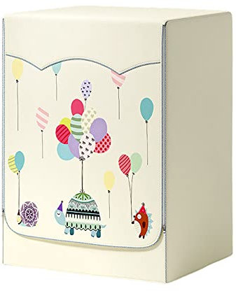 Odot Funda Lavadora Exterior Impermeable, Universal Antipolvo Cubierta para Lavadora y Secadora Carga Frontal, Funda de Protección Solar con Cremallera (L,Globos de Colores)