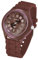 Taffstyle Armbanduhr Silikon Analog Quarz Uhr Farbige Sport Sportuhr Damen Elegant Farbige Damenuhr Bunte Frauenuhr Analoguhr Frauen Modern Braun