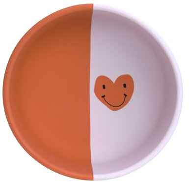 LÄSSIG Baby Silikon Kinderschüssel/Silicone Bowl Happy Rascals Heart