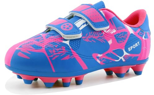Scarpe da Calcio Ragazze Ragazzi Scarpe da Calcio Sneakers Bambini Scarpe da Allenamento Basse e Traspiranti Scarpe da Calcio Professionali Unisex Rosa 33