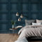 SOPHIE LAURENCE Blue Wood Panel Effect Wallpaper Smooth Matte Finish 3D Effect Non Woven Wallpaper for Living Room Bedroom Feature Wall Paste The Paper Wallpaper