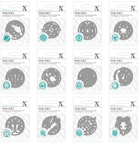 Xcut Sternzeichen, 12 Stück Mini-Stanzschablonen – Sammlung von astrologischen Zeichen für Kartenherstellung, Kunst und Handwerk