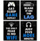 4Pcs Gamer Posters Jeu Vidéo Déco, Affiche de Jeu avec Cadre, Decoration Murale Chambre Gaming, Art Toile Peinture Photo pour Playrooom, Garçons Chambre, dortoir (4Pcs 8x10inch)