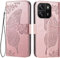 EASSGU Coque pour Smartphone, Compatible with Blackview Wave 6C (6.5 inches) Etui Flip Magnétique avec 3 Fentes pour Cartes 1 Portefeuille, Housse - Or Rose