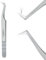 Natuhana Pince Extension Cils Volume Russe Professionnel en Acier Inoxydable Précis Droit et Courbé Nipper Pinces à Faux Cils Argenté (A-04)