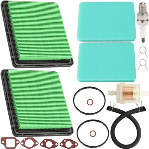 ZAMDOE 2 Pacchetti GCV160 17211-zl8-023 Filtro Aria, Kit di Messa a Punto per HRC216 HRR216 HRR2169VKA HRX217 Tosaerba Elemento pulitore Aria per Honda GCV190 GC190 GX100 Motore, con Candela Filtro
