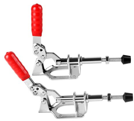 2 Piezas Abrazadera de Palanca de Metal, Abrazaderas de Palanca de Liberación Rápida Horizontal GH-302-F Tensores de Palanca de Rodilla Toggle Clamp Push Pull Toggle para Herramientas de Mano