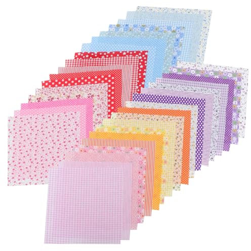 CORHAD 35stücke Einzigartige Baumwollstoff-patchwork-stoffe Zum Nähen Handgefertigt Für Diy-projekte Tischläufer Kissen Und Vorhänge Rot Gelb Blau Rosa Lila