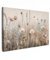 MuchoWow© Impression sur Toile Decoration Murale Peinture 120x80 cm Tableaux Decoratifs Muraux Déco Chambre Tableau Salon Fleurs - Rose - Moderne - Beige