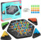EOPUOZS Triggle Spiel, Geometrisches Schachspiel für 2-4 Personen, Chain Triangle Chess Game für Kinder und Erwachsene, Chain Triangle Orbito Gummibänder Brettspiele (S)