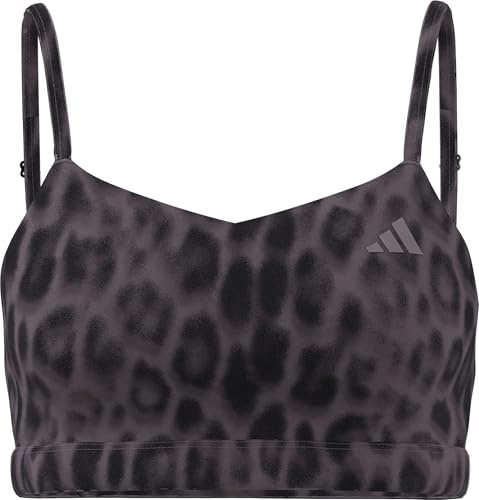 adidas Damen Optime Essentials Workout Leopard Light Support Bra Sport-BH (1er Pack)