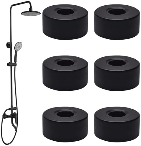 6 Pièces Rosace Mitigeur Douche, Couvercles de Tuyau de Chauffage Rosace Robinet Divisée Rosace Radiateur Cache Tuyau Plomberie pour Les Douches Les Tuyaux Les Robinets 25 MM