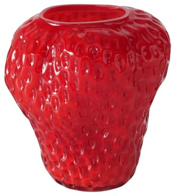 Erdbeervase Dekoration Senga aus Glas in Erdbeerform rot, von Boltze, Höhe 20 cm Artikel D-295