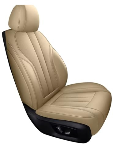 IUKMRT Universal Sitzbezüge Auto Für Ford Für Focus Mk1 2 3 Für Ranger Für Kuga Für Mondeo Mk4 Für Fiesta Für Edge Für Fusion Für Mustang Custom Luxury(1PC-Beige)