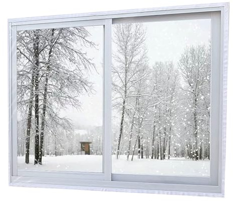 1.Klare Polyethylen-Fenster-Isolierfolie, permanente Wärmeregulierung für Innen-Thermoregulierung & Telearbeit, wärmeblockierende Polyethylen-Folie, Fensterabdeckung