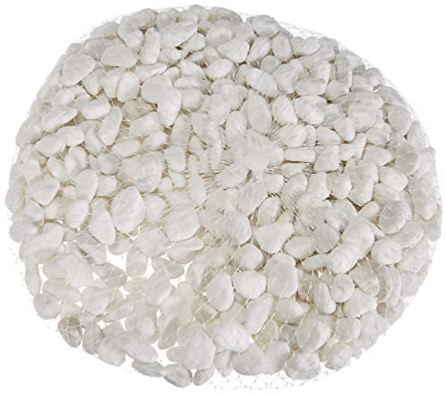 Rayher 8808102 Fluss-Kiesel, weiß, Beutel 1 kg, natürliche Steine für schöne Dekorationen