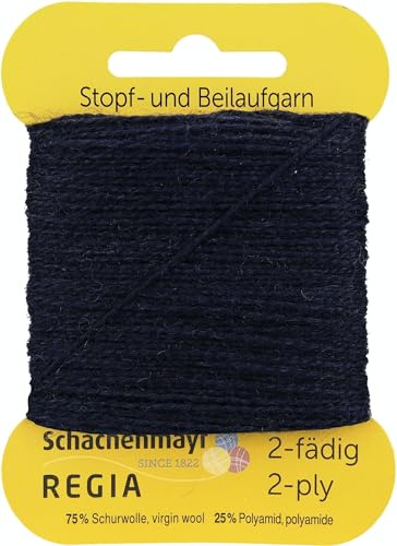 REGIA 2-fädig Uni 9801278-00324 marine Handstrickgarn, Sockengarn, Beilaufgarn, 5g Kärtchen