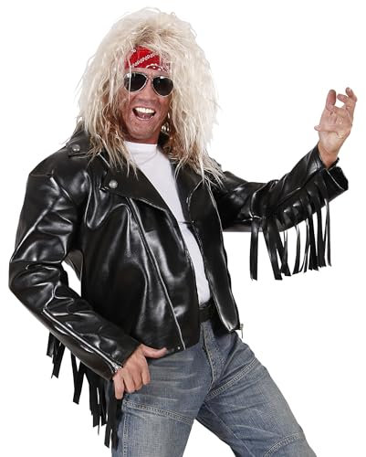 WIDMANN MILANO PARTY FASHION Aptafêtes ? Giubbotto Stile Rock ? in Ecopelle ? con Frange e Zip