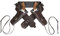 Widmann 01053 - Cowboygürtel braun, mit 2 Tasche aus Lederimitat, Wilder Westen, Karneval, Mottoparty