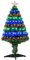HOMCOM 3 Feet Prelit Artificial Christmas Tree with Multi-Coloured Fiber Optic LED Light, Holiday Home Xmas Decoration, Green