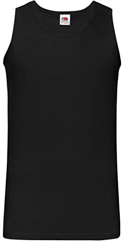 Fruit of the Loom Herren-Achselshirts der Marke, Tanktop, T-Shirt, in Allen Größen und Farben erhältlich, 5 Stück Gr. XXL/ 119 cm- 124 cm, 5 x Black