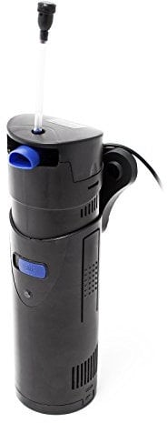 SunSun CUP-807 Pompe d’aquarium 4 en 1, pour aquariums à 500 l, 700 l/h 10 W avec Stérilisateur UVC 7 W et Matériau filtre, Étang, Aquariophilie