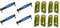 FKAnhängerteile 4 x AL-KO Octagon Achsstoßdämpfer Stoßdämpfer BLAU + 4 x Halter