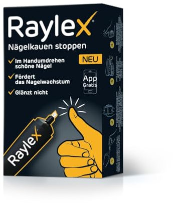 Raylex Stift anti Fingernägel kauen - nägelkauen stoppen für Kinder ab 3 & Erwachsene - Bitterer und regenerierender Nagel Stift gegen finger knibbeln - Kleines Anti Nägelkauen Mittel