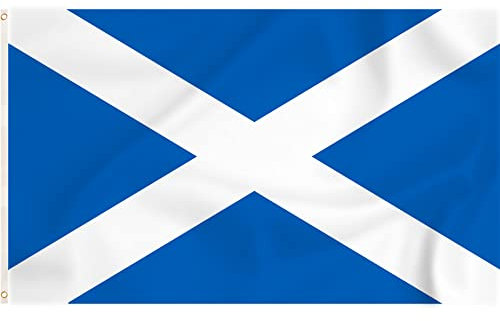 Storm&Lighthouse Scotland Flag Scottish Flags 5ft x 3ft with Eyelets St Andrews Cross Flag