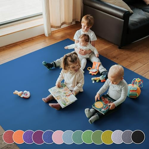 Krabbelmatte SanoSoft XXLmade in Germany - Öko-Tex 100 180x240cm Blau