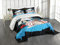 ABAKUHAUS Alice im Wunderland Tagesdecke Set, Wonderland Tale, Set mit Kissenbezügen Maschienenwaschbar, für Doppelbetten 220 x 220 cm, Mehrfarbig Schwarz