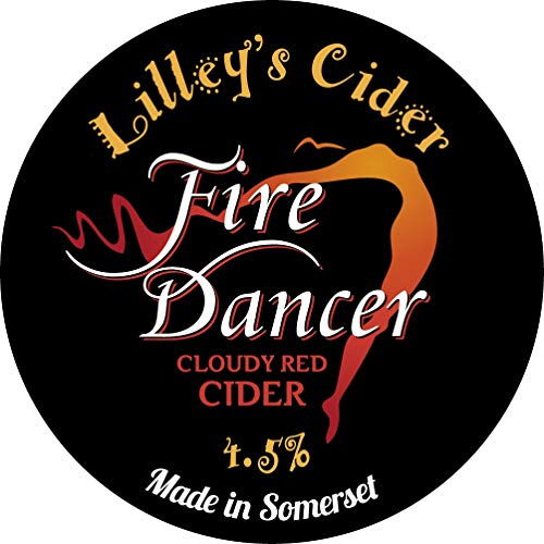 Lilley’s Cider - Fire Dancer 4.5% - Traditional Cloudy Medium Apple Cider with Rosy Hue & Rich Fruity Flavour - Vegan & Gluten-Free - 10L Bag in Box for Parties & Events