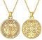 Silvora S925 Saint St. Benedikt Anhänger Halskette Sterling 18K Vergoldet St Christopher Medaille Münze Anhänger Schmuck