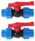 2 connettori per valvola di arresto per rubinetto in HDPE per tubo dell'acqua a compressione, 32 mm