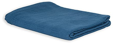 LANGDHUUS Baumwoll-Tagesdecke 150x220 cm – vielseitiger Überwurf für Wohn- und Schlafbereich – angenehme Textur