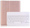 CHSTLS Keyboard Case for Apple iPad Mini/Mini 2 / Mini 3, Slim Magnetic PU Leather Folio Stand Cover with Detachable Wireless Bluetooth Keyboard - RoseGold