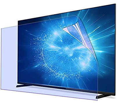 WSHA Anti-Blue Light TV Screen Protector 50-65 inch Anti Glare Filter Anti-Scratch Film for Frameless LCD/LED/OLED & QLED 4K HDTV,65inch