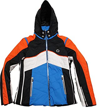 Sportalm Kitzbühel Damen Ski Jacke Speed mit Kapuze Blau Weiß, 42
