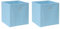NICEME Foldable Cube Storage Unit Boxes, Clothes Drawers for Shelves, Non-Woven Fabric Storage Boxes Set, Eyelet,26.5x26.5x28 cm (Blue,Set of 2)