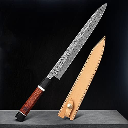 Serie retrò 270mm Sashimi Coltello Damasco Steel Sushi Giapponese Raccordo Giapponese Tool Strumento da cucina Sharp Salmon Cook Coltelli da cucina