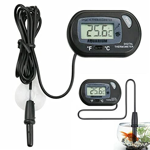 Termometro Digitale,Termometro Acquario,Misuratore Temperatura Acqua,Termometro Digitale Acquario,Misuratore Temperatura Acquario,con Sonda Esterna e Ventosa,per Acquario,Terrario Rettili, (1)