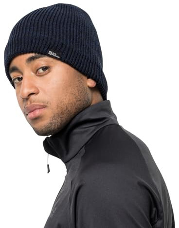 Jack Wolfskin Unisex Feldberg Beanie-Mütze, Black, L