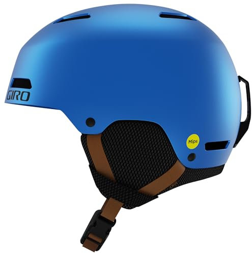 Giro Unisex Jugend Crue MIPS Schneehelm, Blue SHREDDY YETI, XS 48.5-52CM